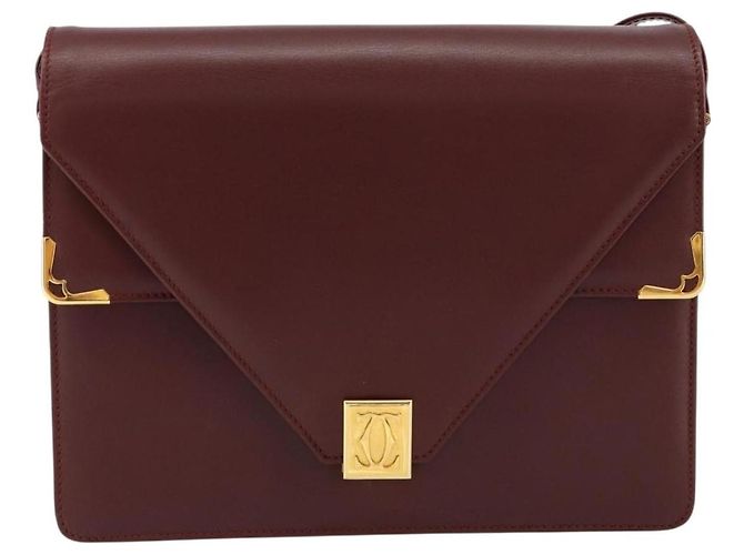 Bolsa de Ombro Must de Cartier em Couro Bordeaux