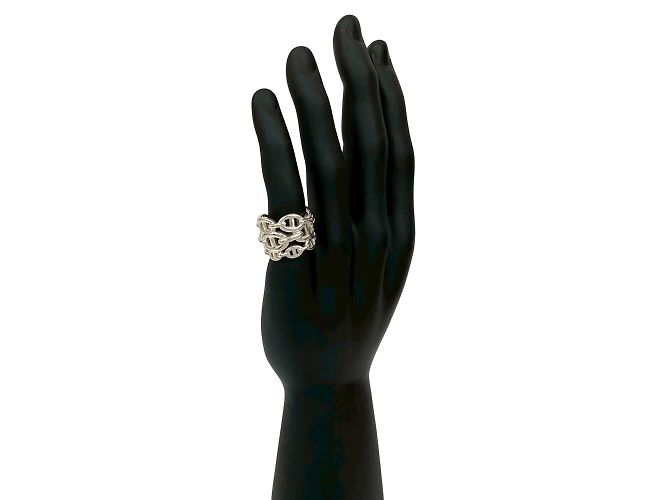 Hermès Hermes Chaine d'Ancre Enchaine GM Band Ring Silvery