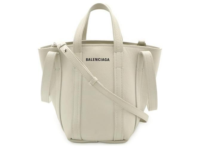 Balenciaga Everyday Leather 2way Tote Bag White  ref.2667967