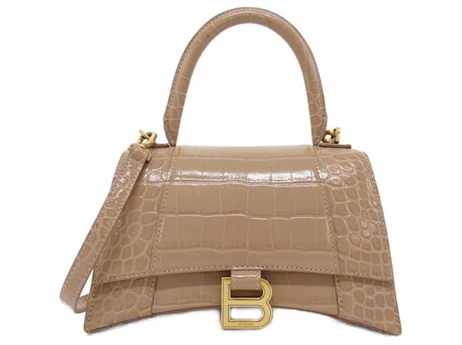 Balenciaga Hourglass Small Calf Shoulder Bag Pink Leather  ref.2668021