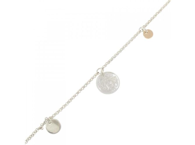 Bracciale Charm Exlibris PM Hermès Argento D'oro 