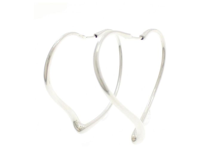 Tiffany & Co Orecchini a cerchio Open Heart Tiffany Argento