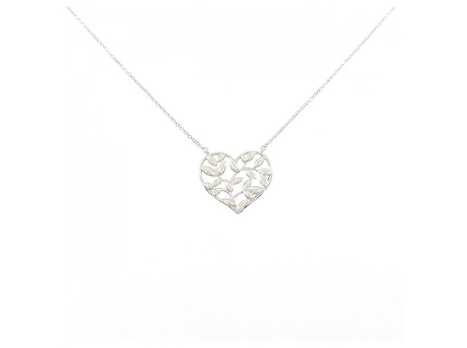 Tiffany & Co Tiffany Olivenblatt-Halskette Silber