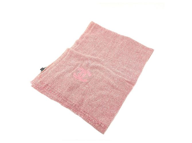 Xale de lã rosa Chanel