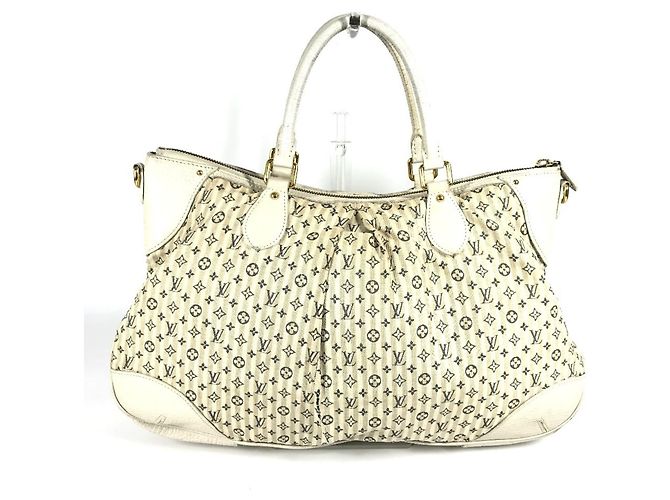 Bolsa Louis Vuitton Monogram Mini Lin Croisette Marina GM Branco Bege
