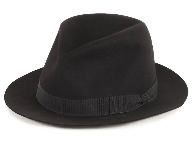 Sombrero Pork Pie Negro Hermès Algodón Acetato