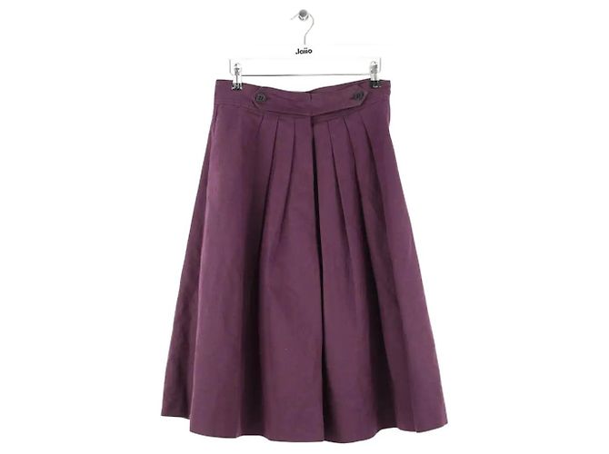 Burberry Saia de linho roxa Roxo