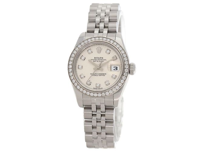 Reloj Rolex 179384G Datejust con bisel de diamantes