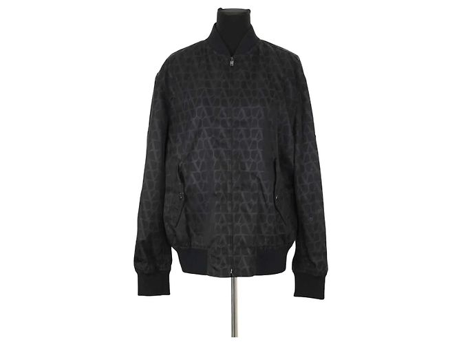 Valentino Giacca in cotone nero