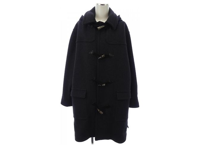 Hermès Hermes Wool Blend Duffle Coat Black Rayon