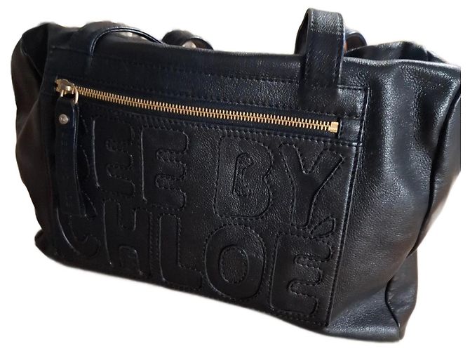 See by Chloé Handtasche aus schwarzem Lammleder