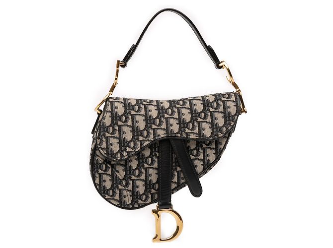 Saddle Borsa a sella mini obliqua blu Dior Blu navy