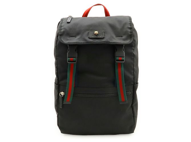 GUCCI Techno Canvas Backpack Black Red Green Navy blue