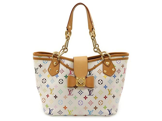 Louis Vuitton Monogram Multicolore Annie GM Tote Bag White