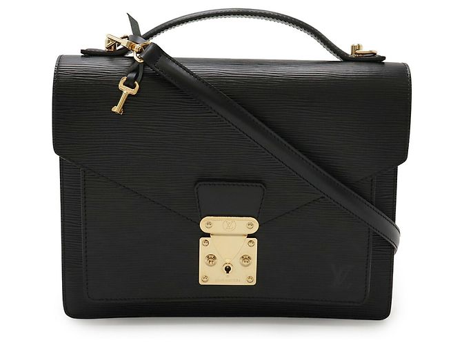Sac Second Monceau Epi Louis Vuitton Noir