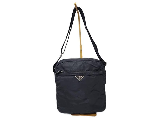 Bolsa mensageiro/crossbody Prada Tessuto preta Preto