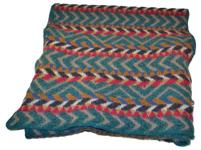 Missoni patterned scarf wool blend Multiple colors