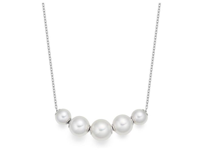 Colar Mikimoto Pérolas em Movimento Hardware prateado