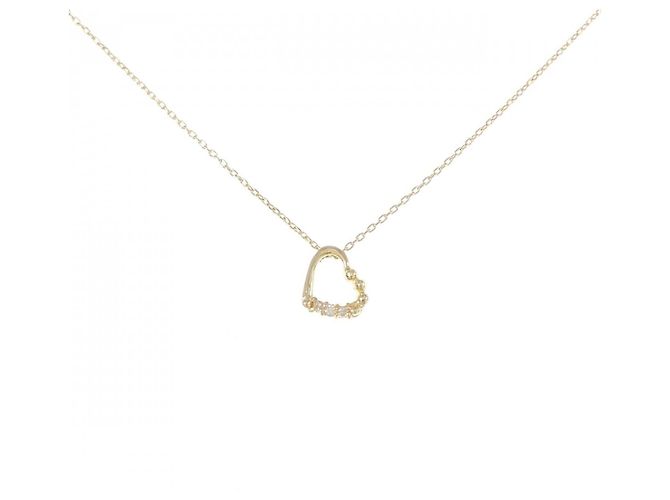 Autre Marque Collana con diamante a forma di cuore Au750 D'oro
