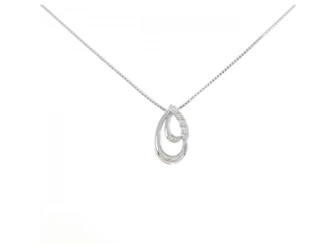 Autre Marque Au750 Diamant-Halskette Silber