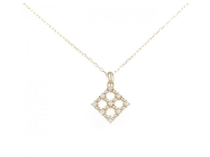 Autre Marque Colar de Au750 e Diamantes Rosa