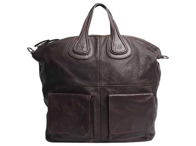 Givenchy Dunkelbraune Nightingale-Leder-Tote