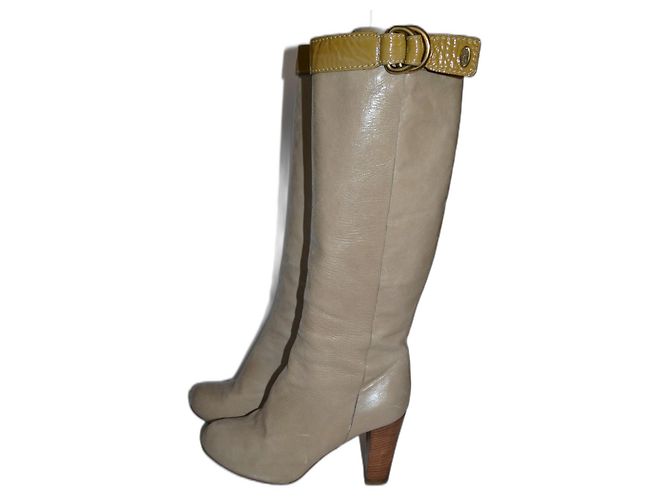 Chloé Stiefel Beige Leder