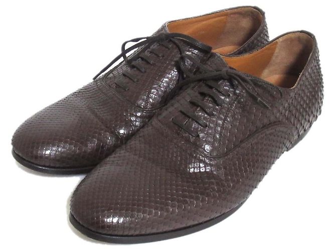 Bally Python Leather Oxford Shoes