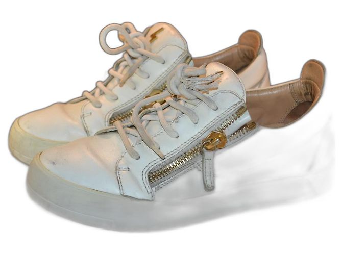 Baskets Giuseppe Zanotti en cuir blanc