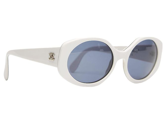 Gafas de sol Chanel en oro blanco logo 08850 C0200 Dorado
