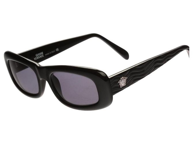 Occhiali da sole Gianni Versace Logo Medusa Nero Argento MOD257