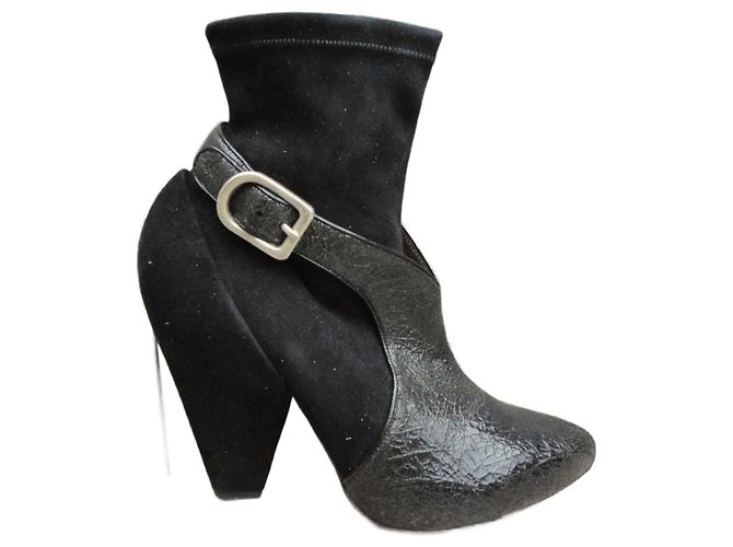 Botines Sonia Rykiel de cuero negro