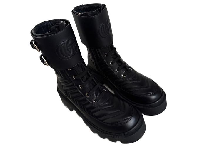 Gucci Marmont Ankle Boots Black