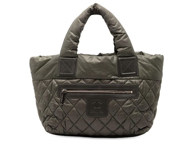 Sac tote réversible Chanel Coco Cocoon PM Kaki Bleu Marine