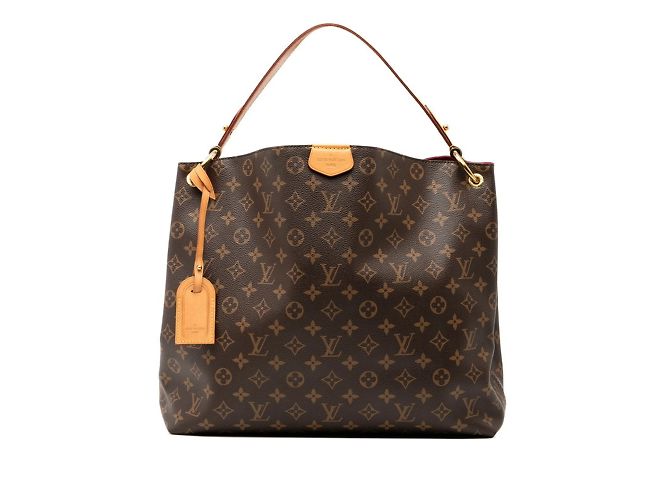 Borsa a mano/spalla Graceful MM Monogramma Louis Vuitton Marrone Rosa