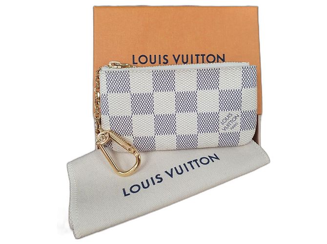 Louis Vuitton Key Pouch Damier Azur Eggshell