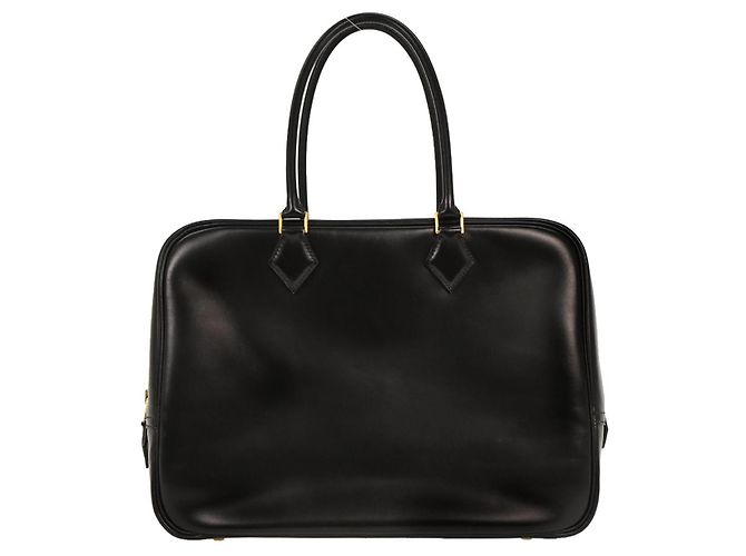 Bolsa Plume Hermès em Box Calf 32 Preto