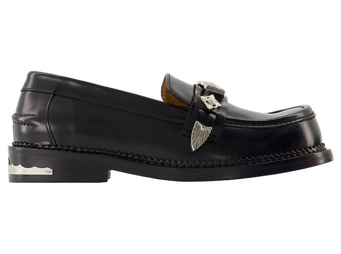 Aj1348 Slipper - Toga Pulla - Leder - Schwarz