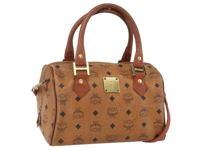 MCM Visetos logogramme Leather Castaño