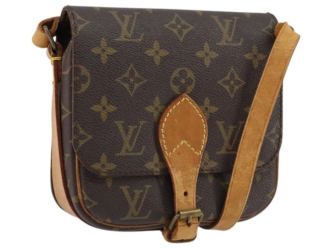 Borsa Cartouchiere Monogram Canvas PM Louis Vuitton Marrone