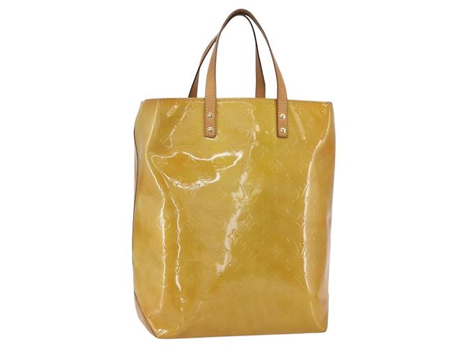 Bolsa Reade Monogram Vernis MM Louis Vuitton Bege