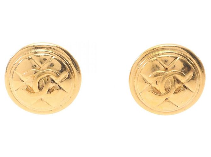 Orecchini a clip placcati in oro Chanel Coco Mark D'oro
