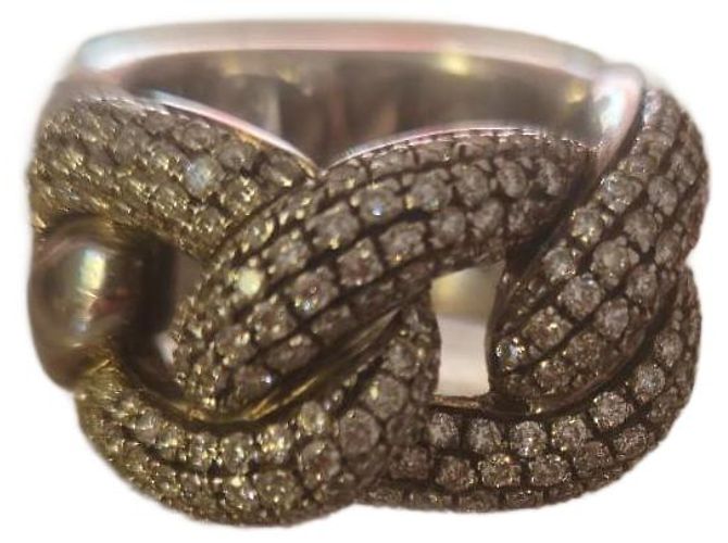 Pianegonda Ring aus Silber mit Pavé