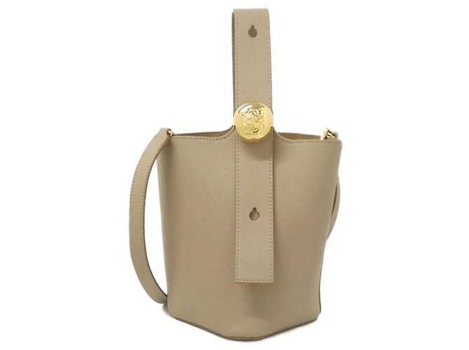 Mini borsa a secchiello Pebble Loewe Sabbia 