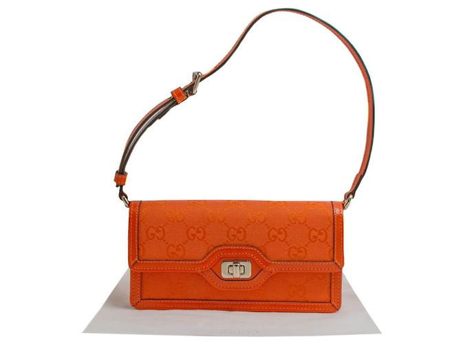Gucci Bolsa de Ombro Mini Luce Laranja