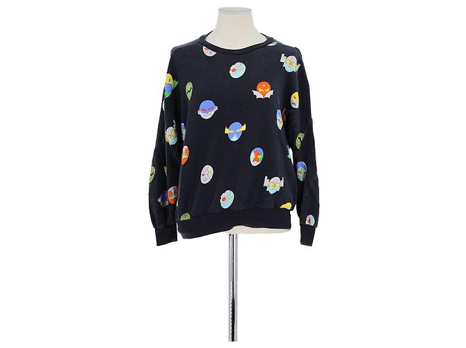 Stella Mc Cartney Schwarzer Baumwollpullover 