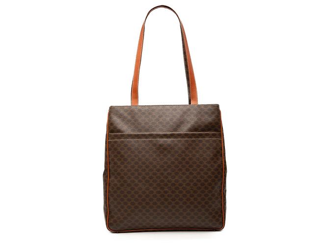 Céline Celine Braune Macadam-beschichtete Canvas-Tasche
