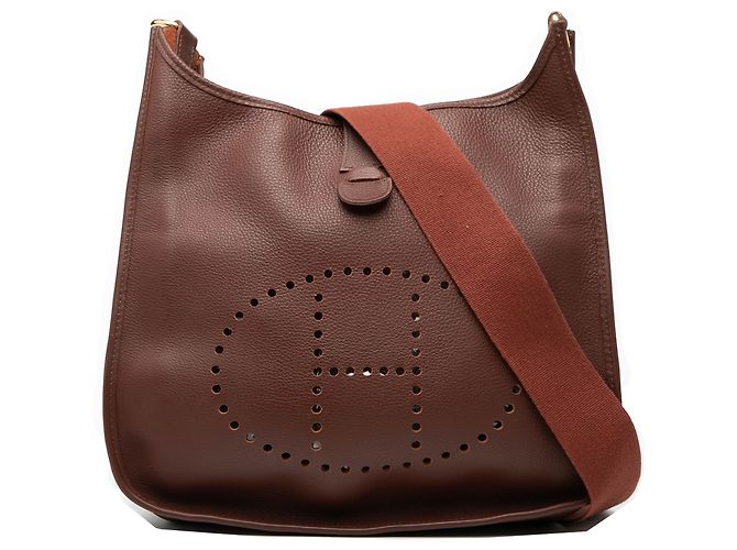 Hermès Evelyne I PM em couro Clemence marrom