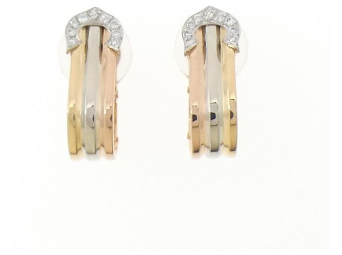 Pendientes Clip 2C de Cartier Rosa Blanco Amarillo