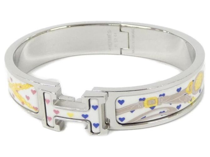 Hermes Hermès BRIDE DE GALA LOVE Click Ash PM Bracelet Silvery